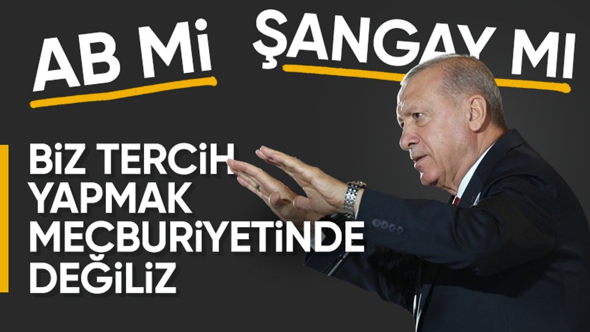 Cumhurbaşkanı Erdoğan: AB ve Şangay arasında tercih yapmıyoruz